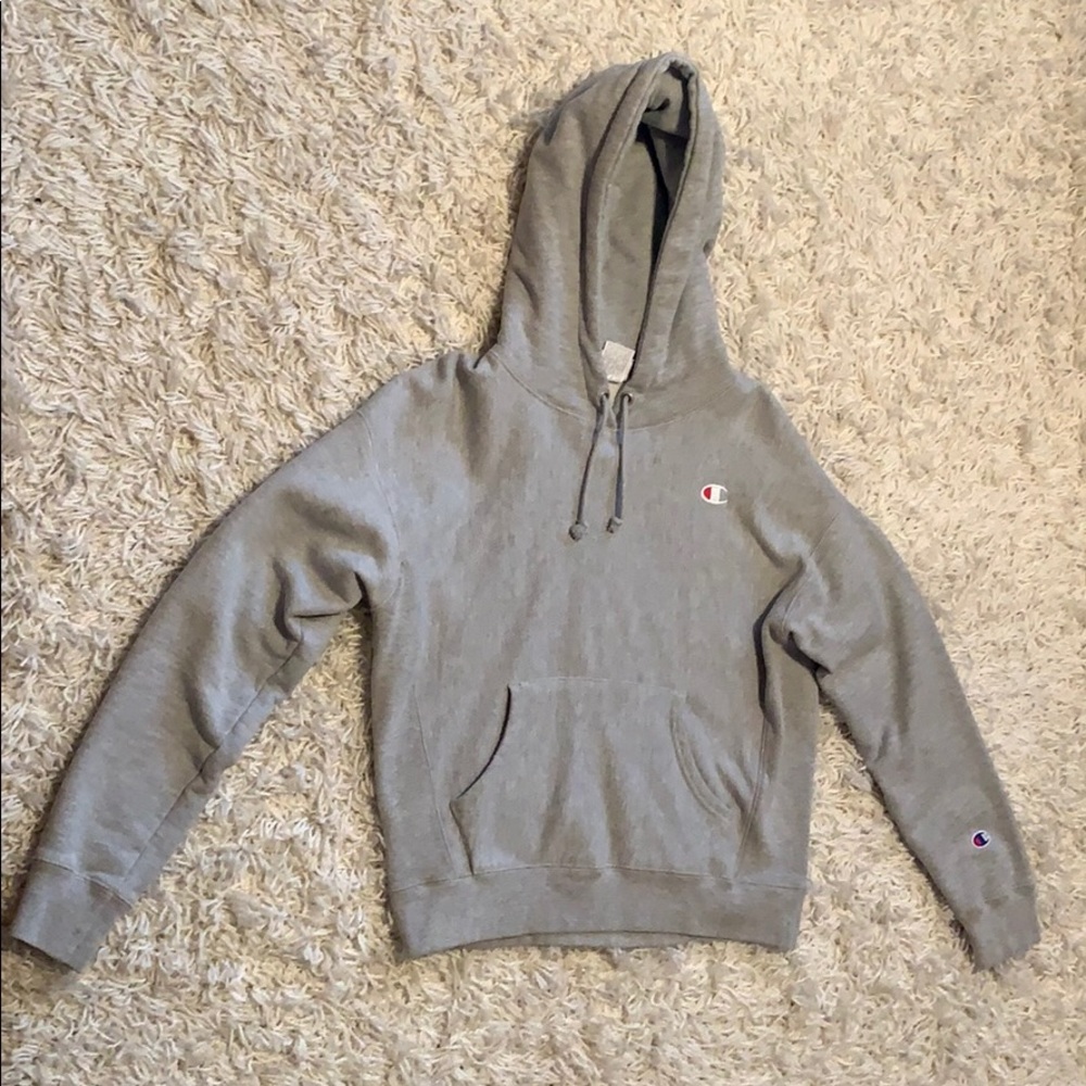 Champion Grey Reverse Weave Hoodie/ Sweatshirt